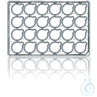 BRANDPLAATSEN f. Inzetstukken 24-wells met deksel pureGrade S, individueel verpakt, PU=10...