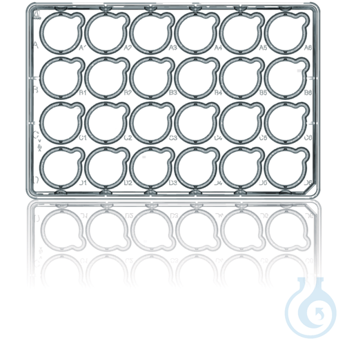BRANDplates f. Inserts 24-well m. Deckel, pureG...