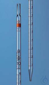 Grad. pip. SILBERBRAND-ETERNA B type 2, 10 :0,1 ml tot.del. AR-Glas cotton end Graduated...