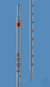 Pipette graduée SILBERBRAND ETERNA cl. B, 25 ml:0,1 ml écoulement tot. AR-Gl Pipettes graduées,...