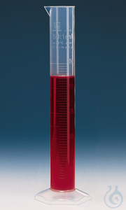 Messzylinder, hohe Form,, 1000 ml:10 ml, PP, erhab. Grad. Messzylinder, hohe Form, Klasse B,...
