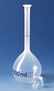 Messkolben, PP, transparent, 10 ml, NS 10/19, PP-Stopfen Messkolben, PP, transparent, Klasse B,...