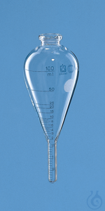 ASTM-Zentrifugenglas BLAUBRAND Boro 3.3 100 ml, birnenförmig, früher ASTM D 96...
