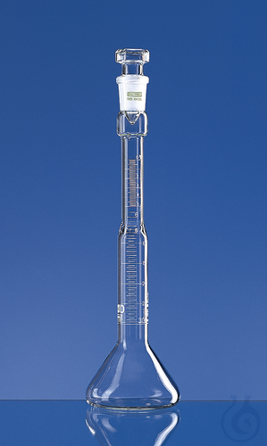 Messkolben für Ölgehaltsbestimmung, SB, 100 ml Boro 3.3, m. Glasstopfen NS 19/26