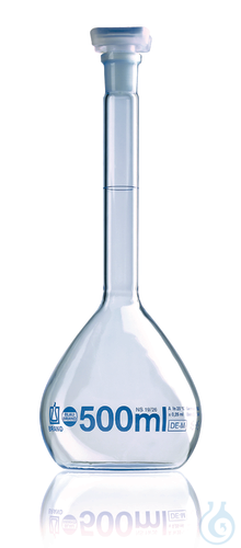 Vol. flask BLAUBRAND class A DE-M 500 ml, Boro ...