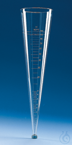 Imhoff sedimentation cone, SAN graduated 0 - 1000 ml, with screw cap