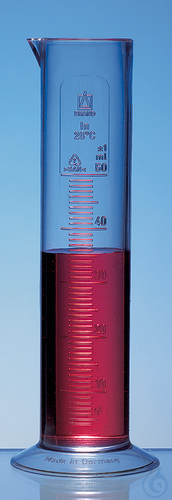 Graduated cylinder, low form, 100 ml: 2,0 ml, P...