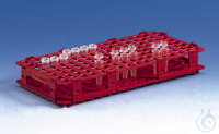 Microcentrifuge tube rack PP 265x126x38 mm f.84 t.to dia. 13 mm white Microcentrifuge tube rack,...