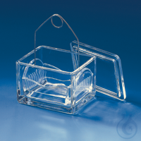 Färbetrog mit Deckel, Natron-Kalk-Glas, 105 x 85 x 70 mm Färbetröge mit Deckel, Natron-Kalk-Glas,...