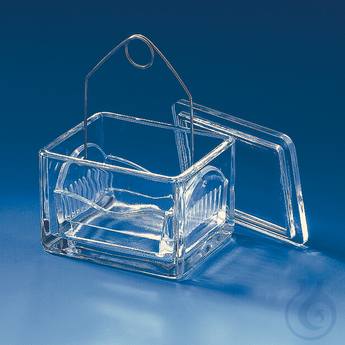 Färbetrog mit Deckel, Natron-Kalk-Glas, 105 x 85 x 70 mm