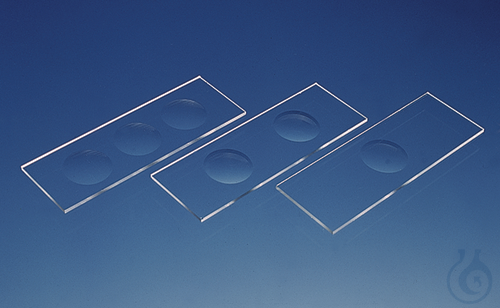 Cavity slide w.concav. thick. 1,2-1,5 mm, 76x26...