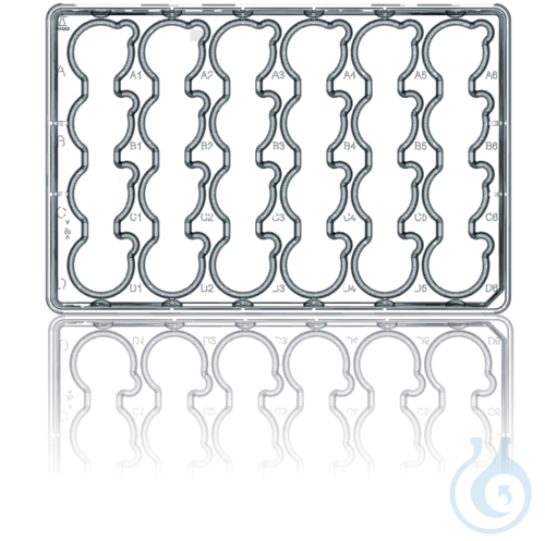 BRANDplates f. Inserts 6-well m. Deckel, cellGr...