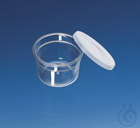 Dose, PS, mit Schnappdeckel, PE-LD, ca. 25 ml, konische Form Schnappdeckel-Dose, PS, mit...