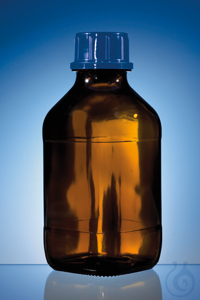 Gew.-Fl. Braungl.Ethylen-Acrylat-Besch., 500 ml, Gew.32, Schraubk.PP, Temp. 80°C Gewindeflasche,...