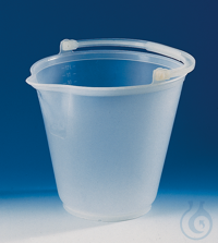 Bucket, PP, without lid, with spout 12 l h. 300 mm reinforced rim and handle