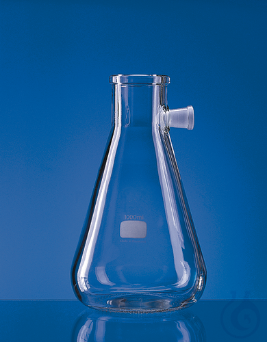 Filter flask, Boro 3.3 w. lateral socket, 250 ml