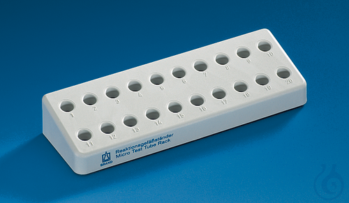 Reaktionsgefäß-Ständer, PP, 210x70x37 mm grau f.20 Reakt.Gef. 1,5 ml