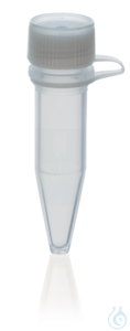 Microtube PP, attached screw cap PE, 1,5 ml, round bottom, non-ster., ungrad. Microcentrifuge...
