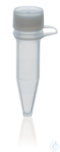 Microtube PP, attached screw cap PE 1,5 ml, round bottom, non-ster., ungrad. Microcentrifuges...