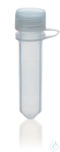 Microtube PP, attached screw cap PE, 2,0 ml, round bottom, non-ster., ungrad. Microcentrifuge...