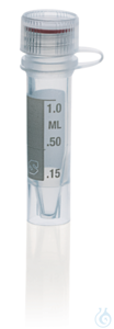 Microtube PP, attached screw cap PP 1,5 ml, selfstanding, non-sterile, grad.