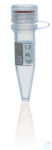 Microtube PP, attached screw cap PP, 1,5 ml, round bottom, non-sterile, grad. Microcentrifuge...