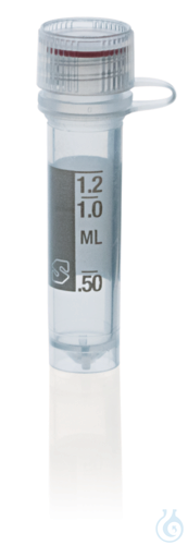Reaktionsgefäß PP, anh. Schraubdeckel PP, 2,0 ml, mit Standring, unsteril, grad.