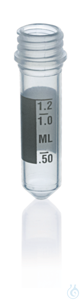 Microtube ext. thread, without cap, 2,0 ml, PP, round bottom, non-ster.grad. Microcentrifuge...