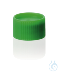 Screw cap PP, with SI sealing, green non-sterile temp. -196 up to 121°C Screw cap, PP, with...