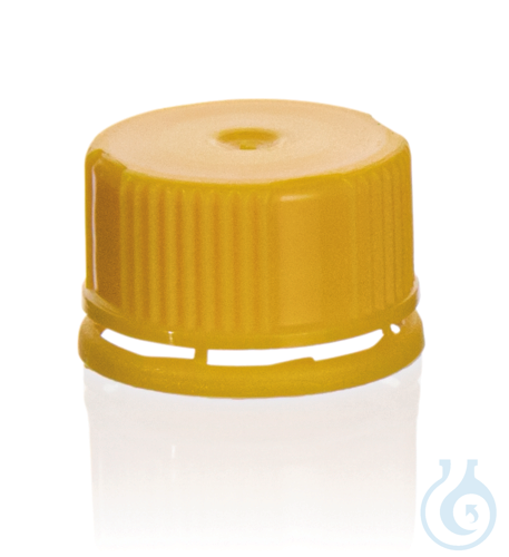 Tamper-evident screw cap Silicone sealing, yell...