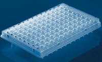 96-well PCR plate, thin-walled, flexible half skirt, elev.wells, 50 pcs. PCR plate 96-well, PP,...