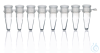 PCR-tubes and caps, strip of 8 colorless domed cap, 250 tubes + 250 caps PCR tubes and caps,...