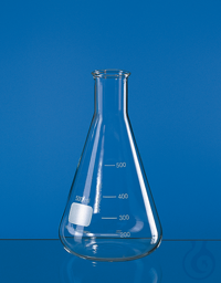 Erlenmeyer flask, narrow neck, Boro 3.3 2000 ml, with beaded rim and graduation Erlenmeyer flask,...