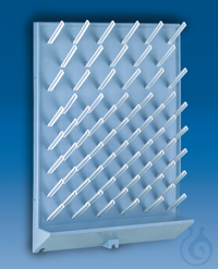 Abtropfgestell, PS, hellgrau, B x H: 450 x 630 mm, 72 Stäbe, D. 16 mm