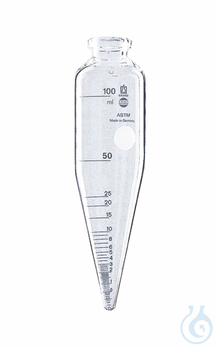 ASTM-Zentrifugenglas BLAUBRAND Boro 3.3, 100 ml...