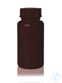 Flasche, PE-LD, Weithals, 1000 ml GL 65 braun opak Schrb.Verschl.