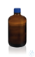 Gewindeflasche 2500 ml, Braunglas ohne Beschichtung, GL 45, mit Schraubkappe PP Gewindeflaschen,...