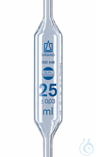 Vollpipette, BLAUBRAND, Kl. AS, DE-M, 8 ml, 1 M...
