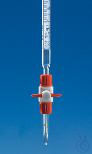 Compact burette PTFE stopcock BB AS DE-M, 10 ml...