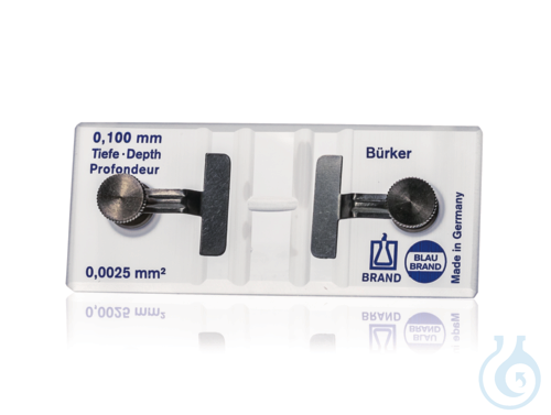 Zählkammer BLAUBRAND n. Bürker-Türk, m. Federkl. dopp.Netzteil.