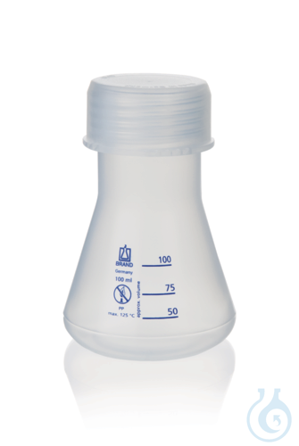 Erlenmeyer-Kolben, Weithals, PP, 250 ml, mit Sc...