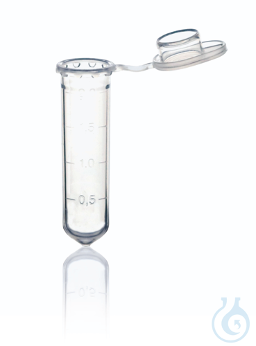 Einmal-Reaktionsgefäß, PP, mit Deckel, 2 ml, farblos, 500 Stück