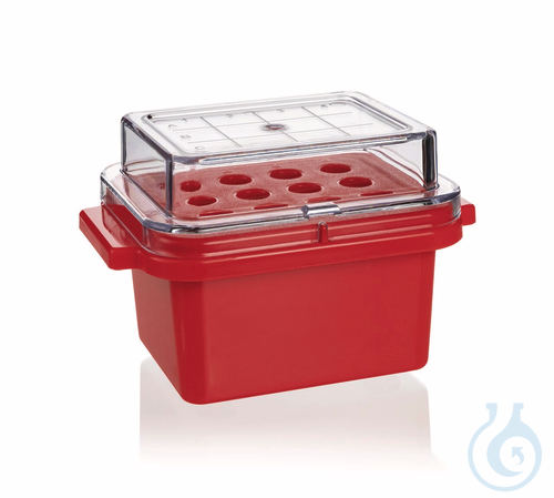 Mini cooler, PC, für 12 Gefäße 0,5-2 ml, gehaltene Temp. 0°C, Dauer 60 min.