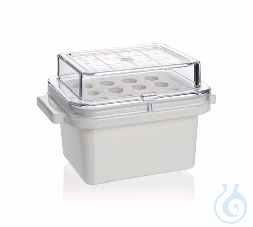 Mini cooler, PC, für 12 Gefäße 0,5-2 ml, gehaltene Temp. -70°C, Dauer 45 min.