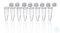 PCR-Gefäße 0,2 ml, PP 8er-Strips, anh. Einzeldeckel für Real-Time PCR, VE=120...