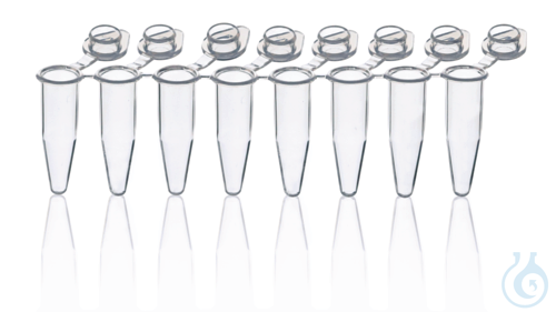 PCR-Gefaesse, 8er, anhaengender Deckel, 0,2 ml,...