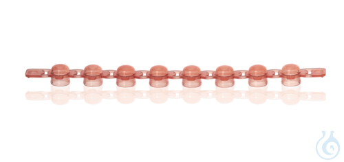 PCR caps strip of 8 PP domed f.PCR-tubes, rose,...