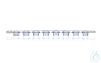 PCR-Deckel, PP, farblos 8er-Strips, flach für PCR Gefäße, VE=125  PCR 8er /...