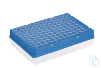 PCR-Platte 96-well, Rigid Frame, PC/PP, blau g.Rahmen Low Profile VE=50 St....