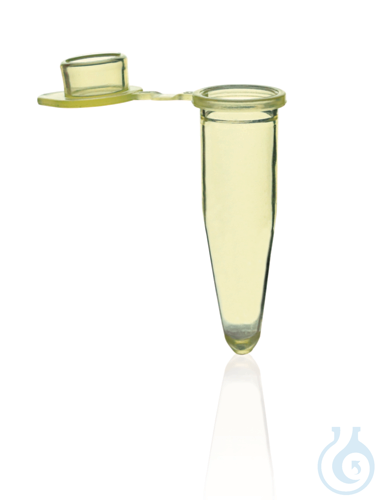PCR-Gefaesse, einzeln, mit Deckel, 0,2 ml, gelb...